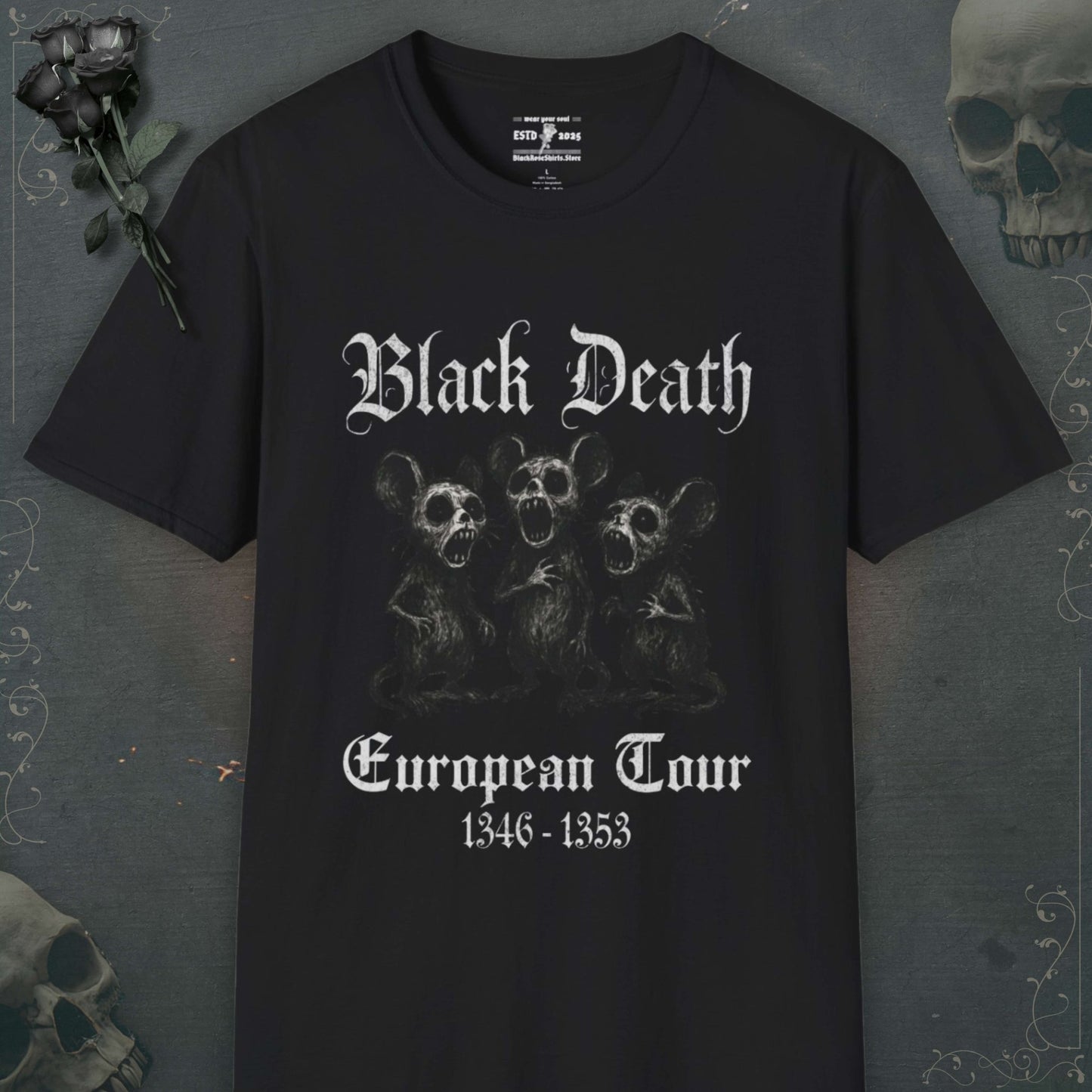 Unleash your inner darkness with our skeleton shirts, emo shirts, grunge shirts, and stylish goth shirts to echo rebellion.