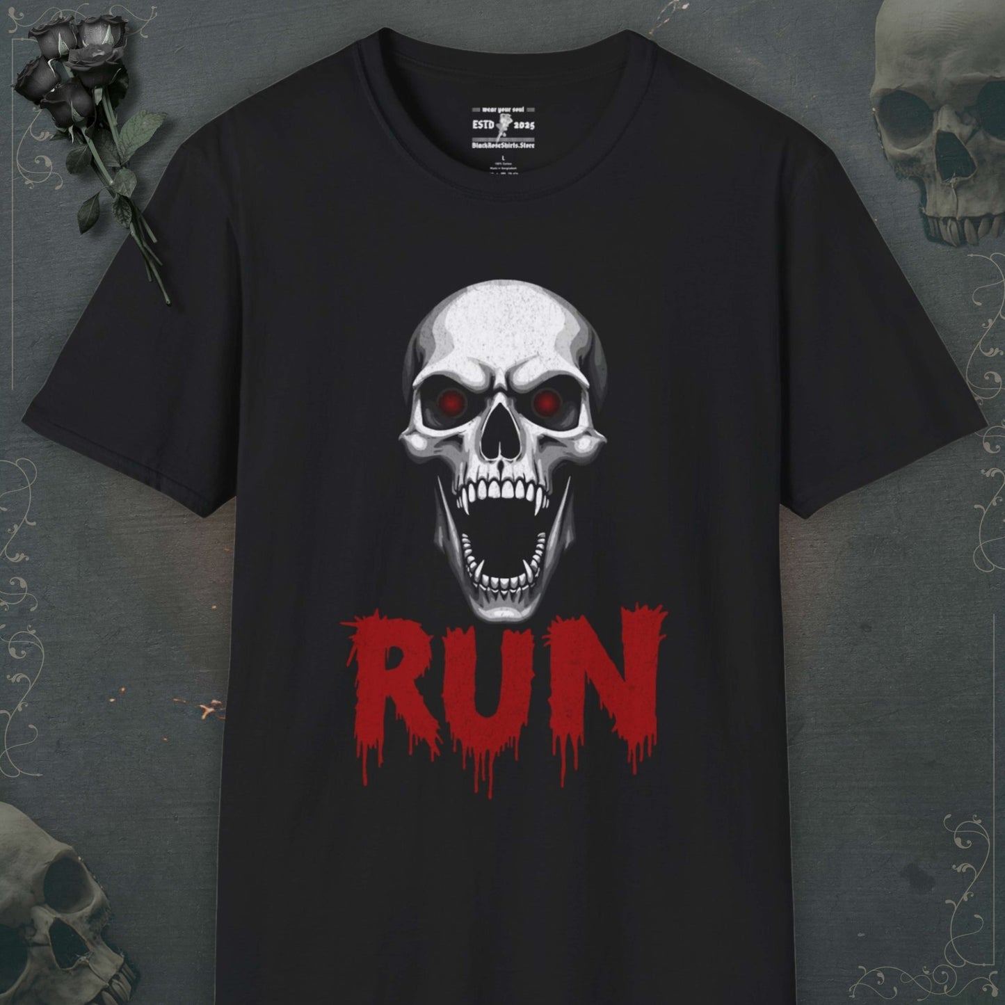 Unleash your inner darkness with our skeleton shirts, emo shirts, grunge shirts, and stylish goth shirts to echo rebellion.