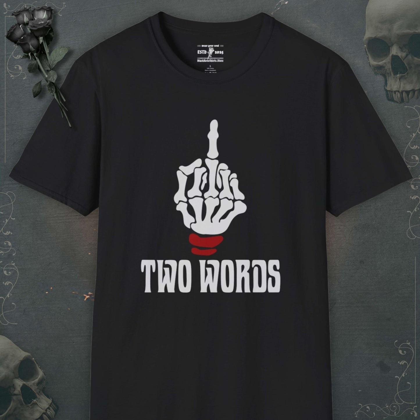 Unleash your inner darkness with our skeleton shirts, emo shirts, grunge shirts, and stylish goth shirts to echo rebellion.