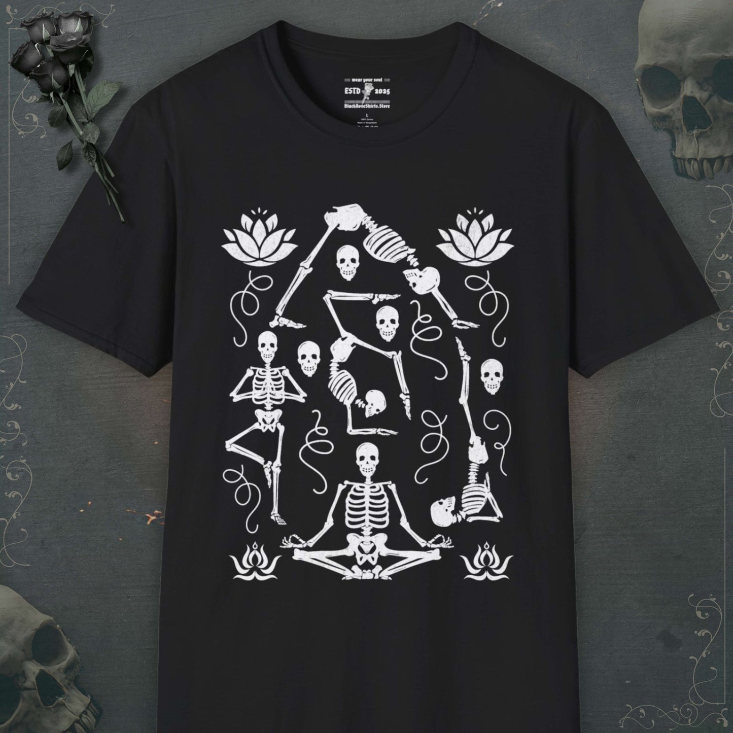 Unleash your inner darkness with our skeleton shirts, emo shirts, grunge shirts, and stylish goth shirts to echo rebellion..