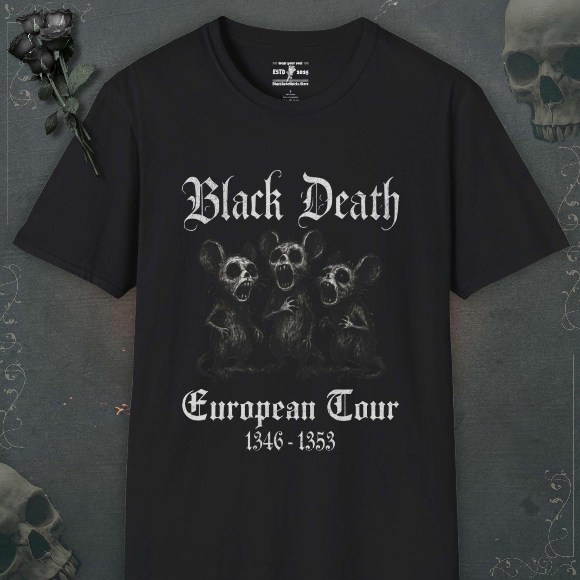 Unleash your inner darkness with our skeleton shirts, emo shirts, grunge shirts, and stylish goth shirts to echo rebellion.