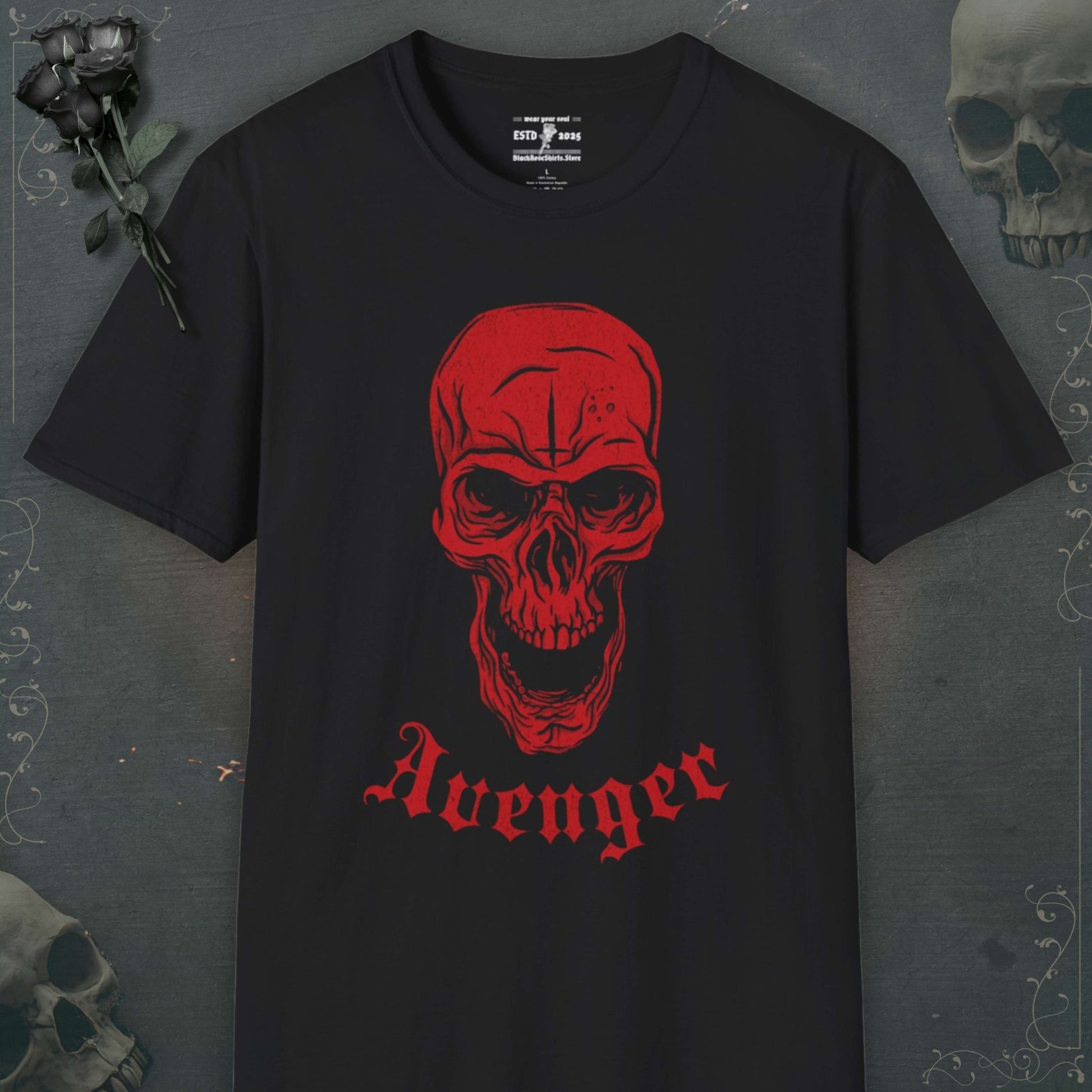 Unleash your inner darkness with our skeleton shirts, emo shirts, grunge shirts, and stylish goth shirts to echo rebellion.