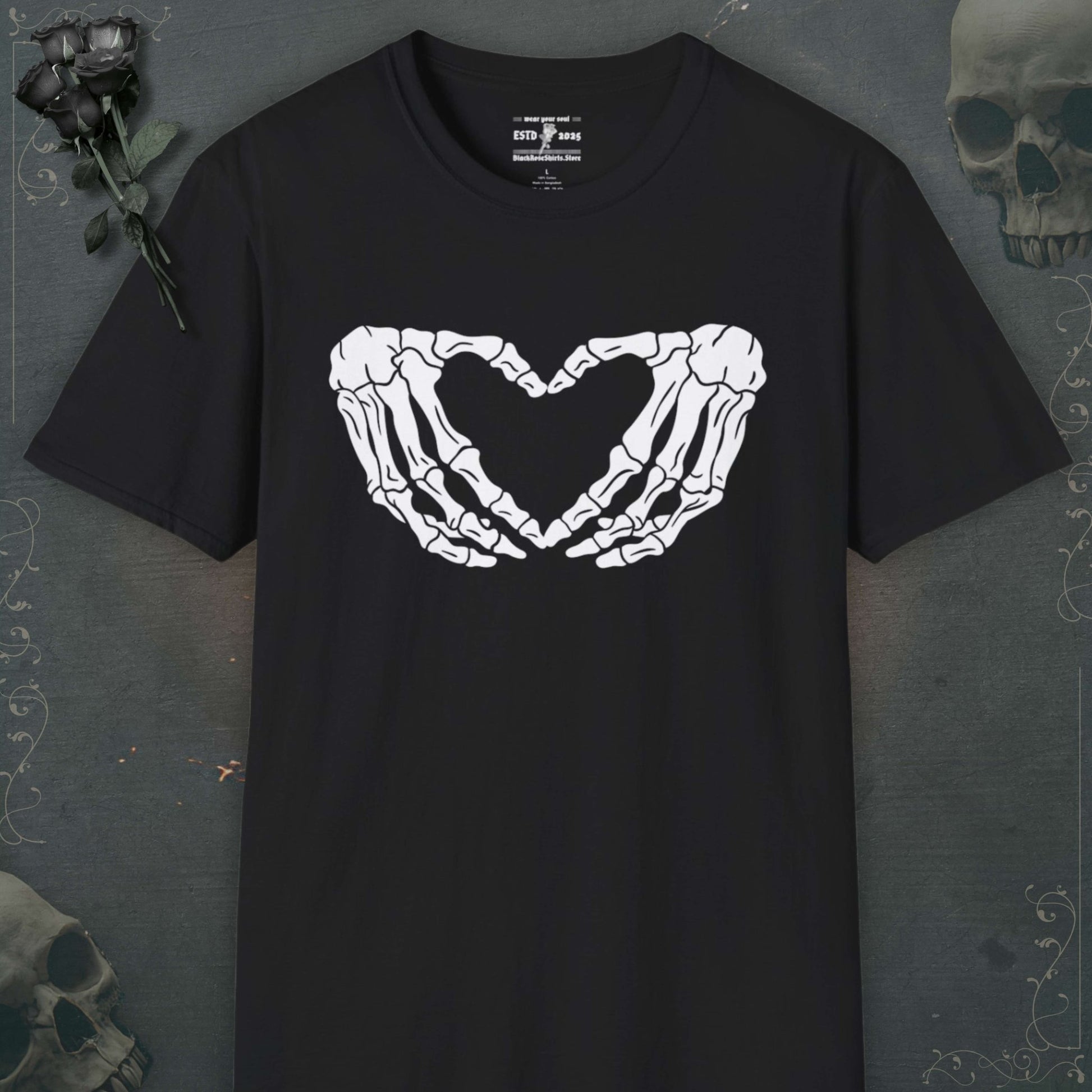 Unleash your inner darkness with our skeleton shirts, emo shirts, grunge shirts, and stylish goth shirts to echo rebellion.